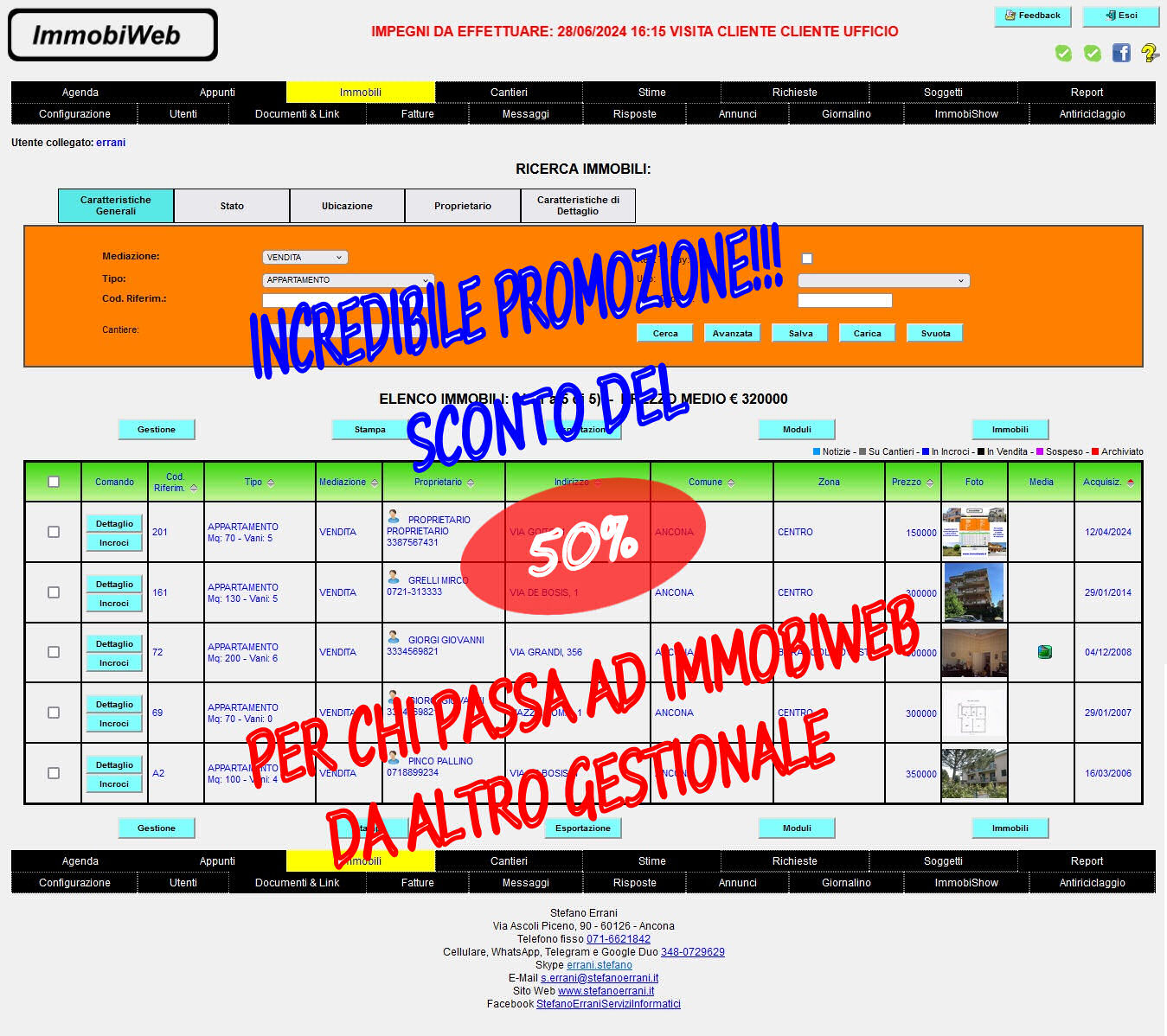 ImmobiWeb - Software gestionale immobiliare per la gestione completa dell'agenzia immobiliare.